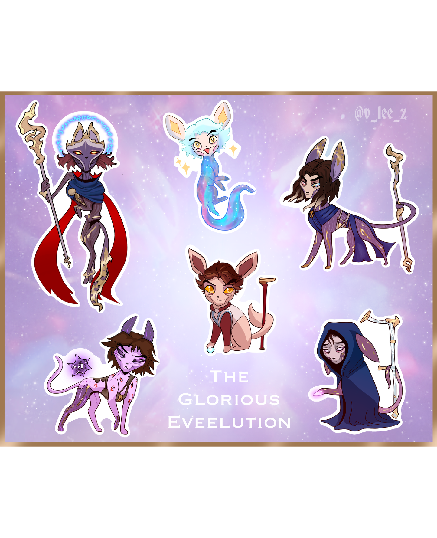 Glorious Eveelution Sticker Sheet