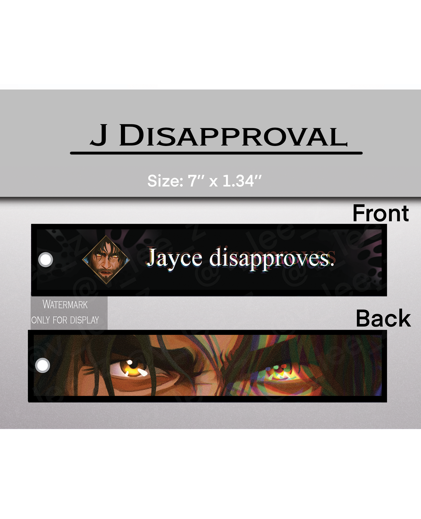 J Disapproval Key Chain