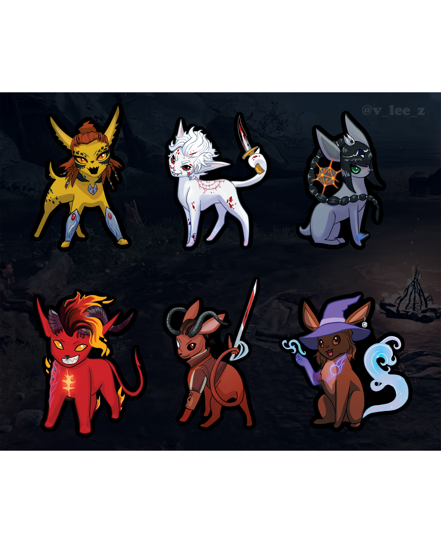 BG3 Eveelution Sticker Sheet
