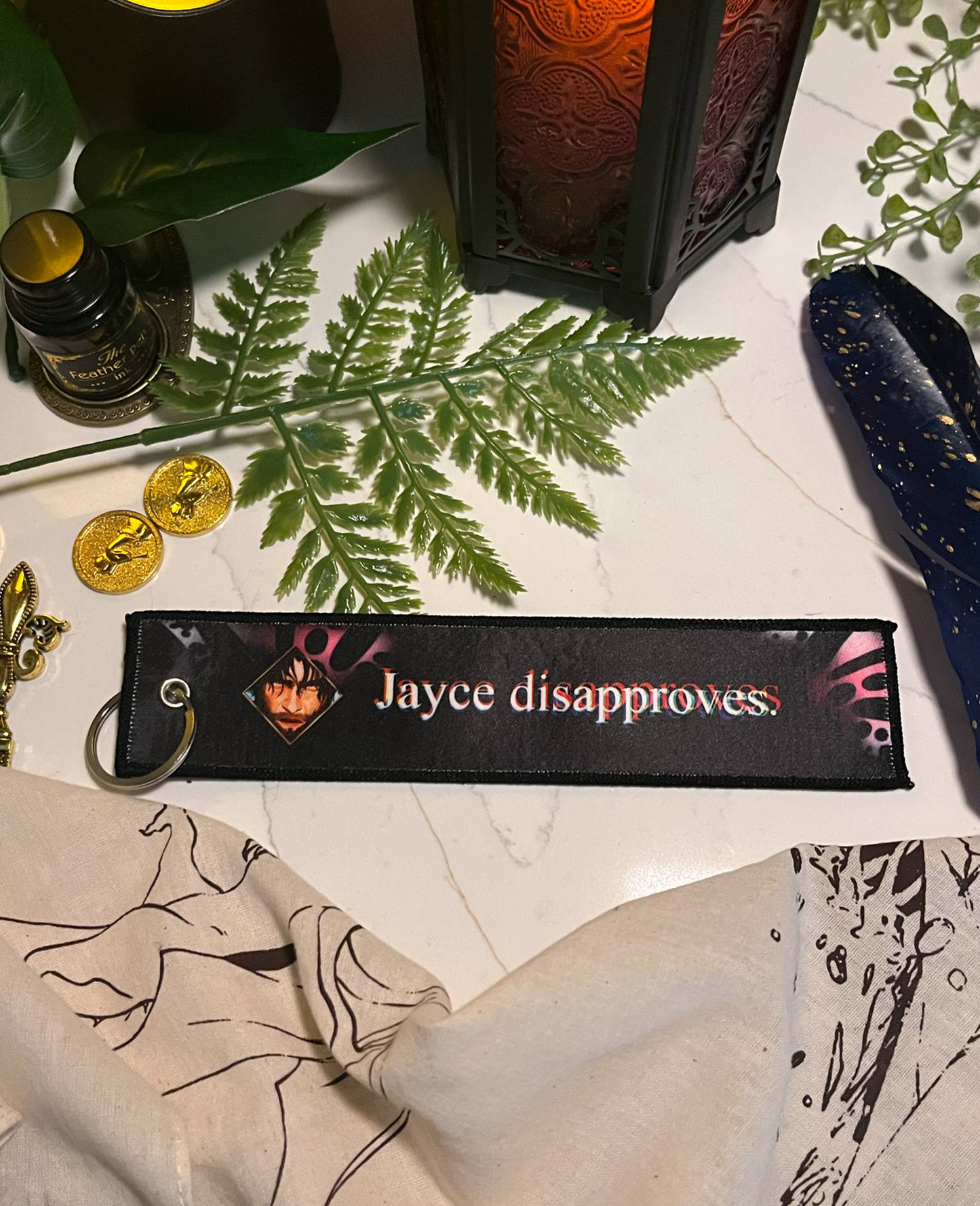 J Disapproval Key Chain